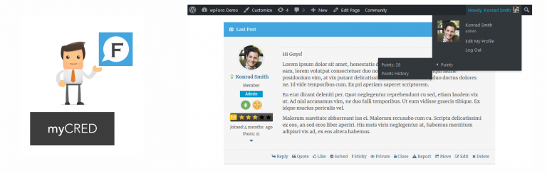 wpForo myCRED Integration