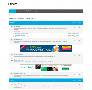 wpForo Ads Manager Banners in Forum List