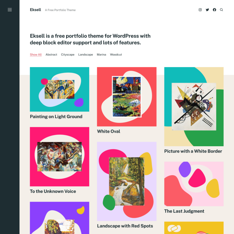 Eksell – WordPress 作品集/Portfolio 主题