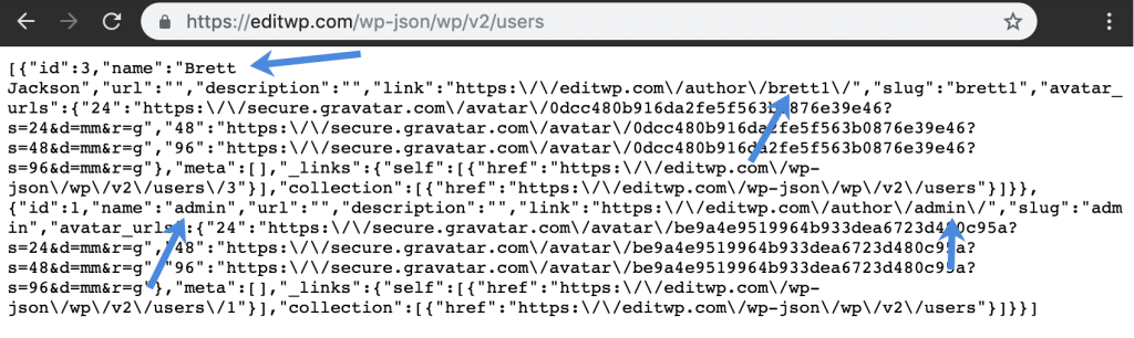 WP-JSON user list 1 wpjsonusers