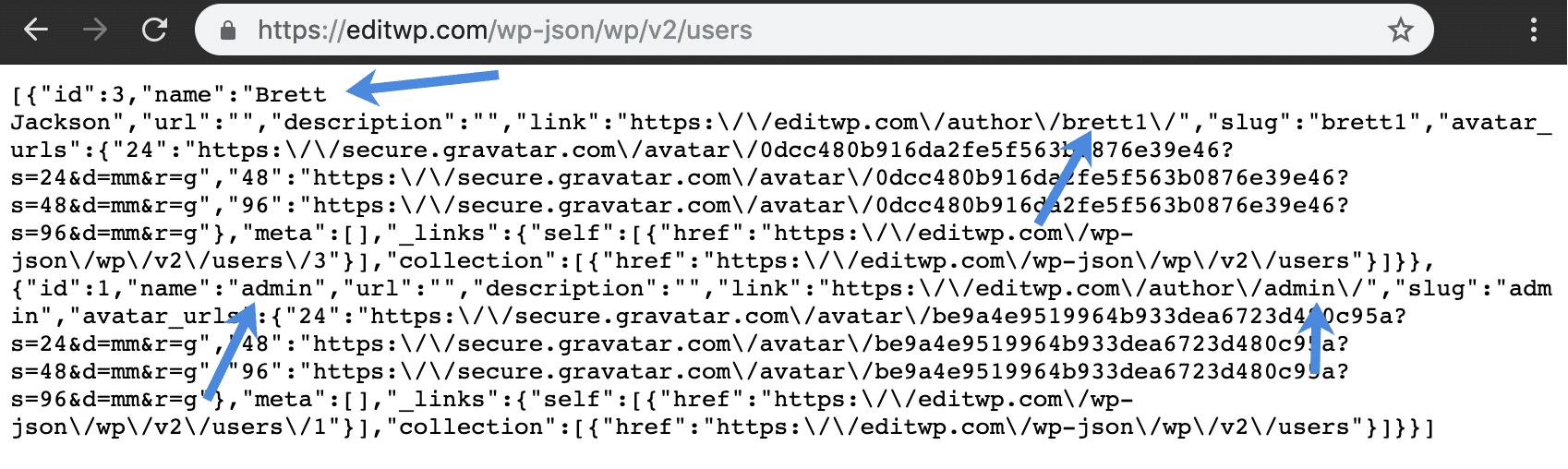 wpjsonusers