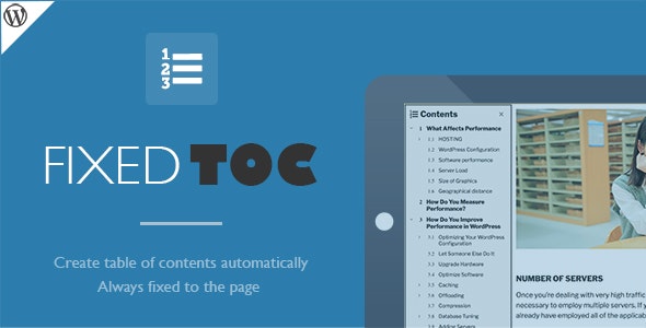 Fixed TOC – WordPress TOC 内容目录 (Table Of Content) 插件 1 Fixed TOC