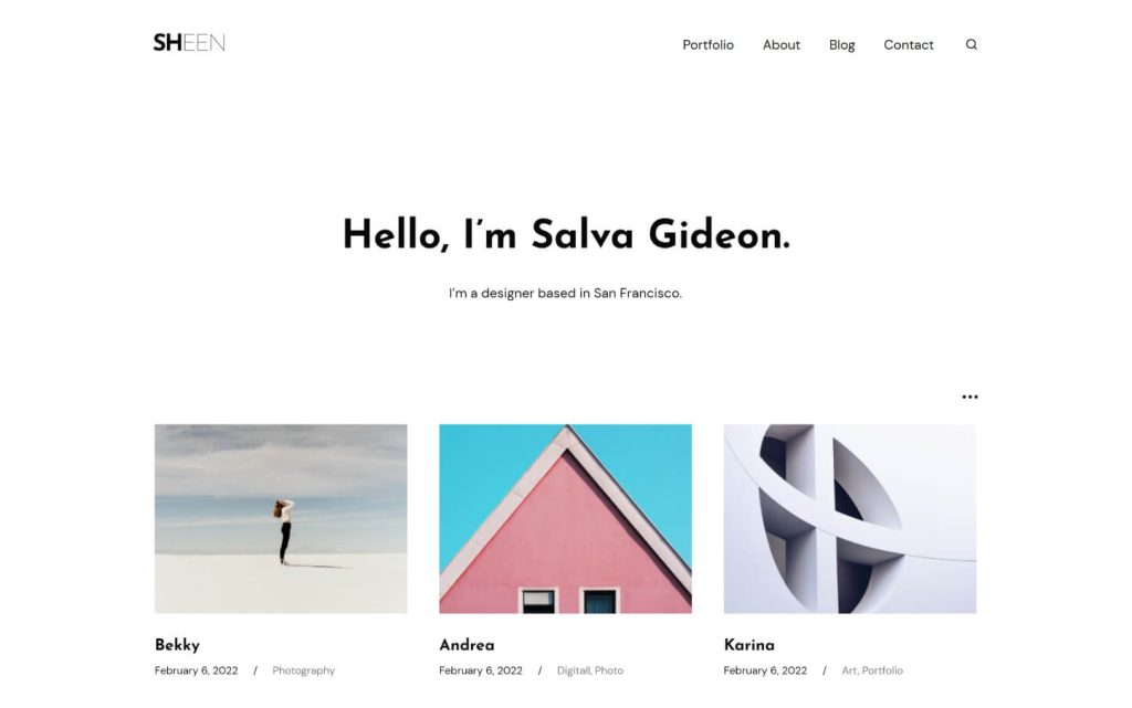 VitaThemes Sheen 主题 - 简洁的 Projects WordPress 主题 1 Sheen