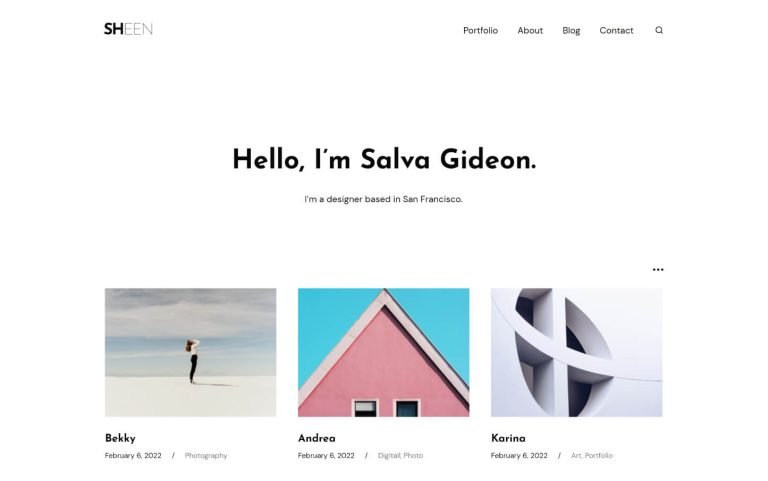 VitaThemes Sheen 主题 – 简洁的 Projects WordPress 主题