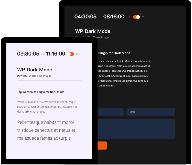 WP Dark Mode 定时模式 3 wp dark mode time mode