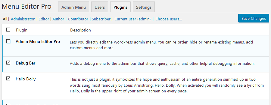 Admin Menu Editor - WordPress 管理后台菜单编辑器插件 2 Admin Menu Editor Pro