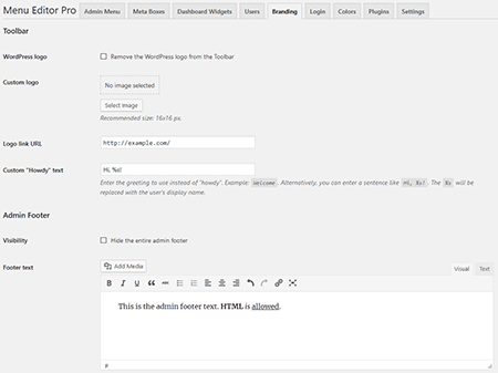General site branding