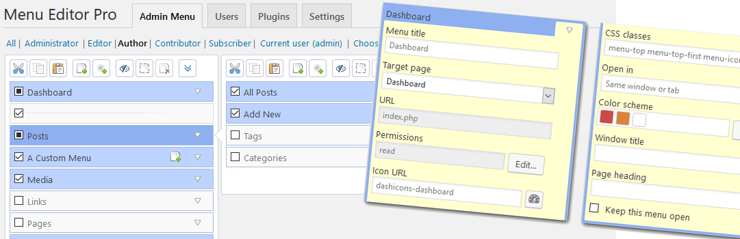 Admin Menu Editor - WordPress 管理后台菜单编辑器插件 1 Admin Menu Editor
