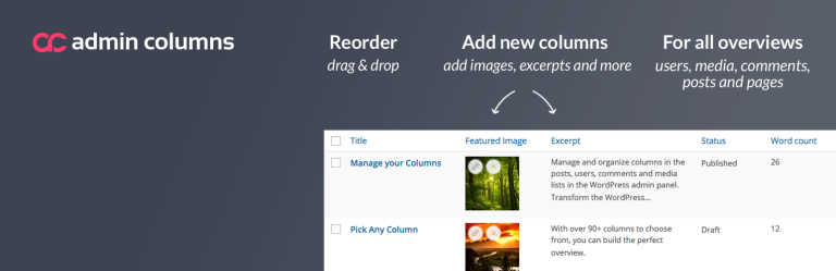 Admin Columns – WordPress 后台内容管理插件