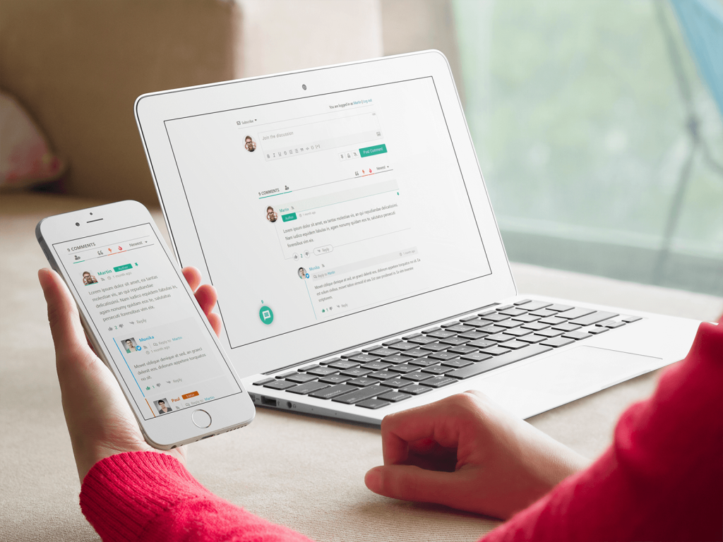 wpDiscuz 评论/移动设备和笔记本设备