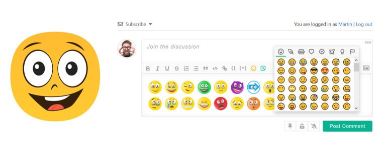 wpDiscuz Emoticons