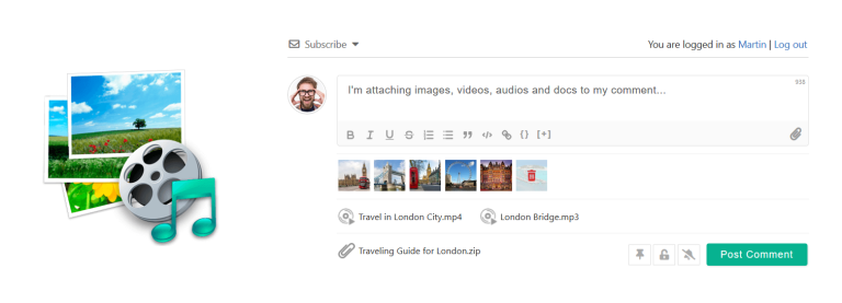 wpDiscuz Media Uploader
