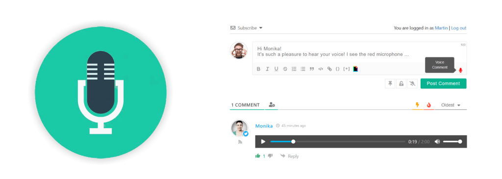 wpDiscuz Voice Commenting
